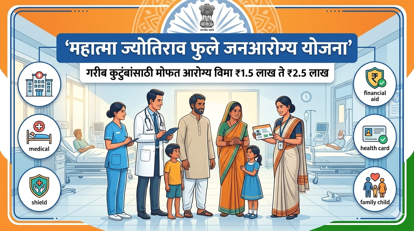 महात्मा ज्योतिराव फुले जनआरोग्य योजना : गरीब कुटुंबांसाठी मोफत आरोग्य विमा.