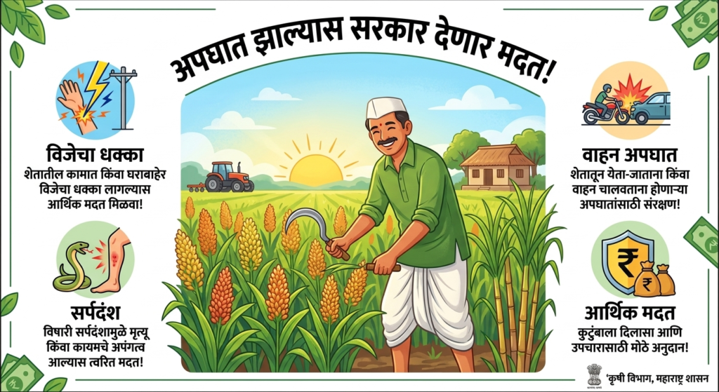 शेतकरी अपघात मृत्यू किंवा अपंगत्वासाठी 2 लाख रुपयांची आर्थिक मदत योजना