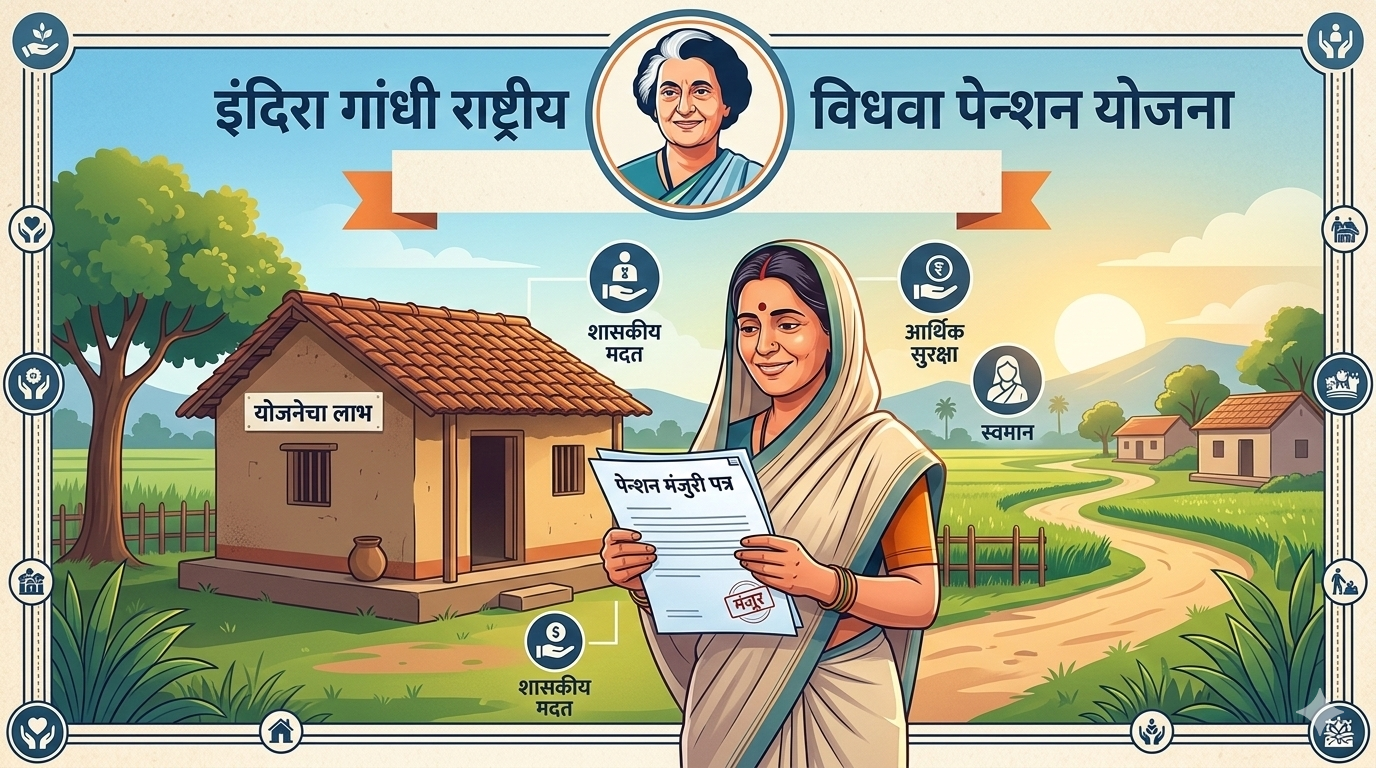 विधवा निवृत्ती वेतन योजना (Indira Gandhi National Widow Pension Scheme).