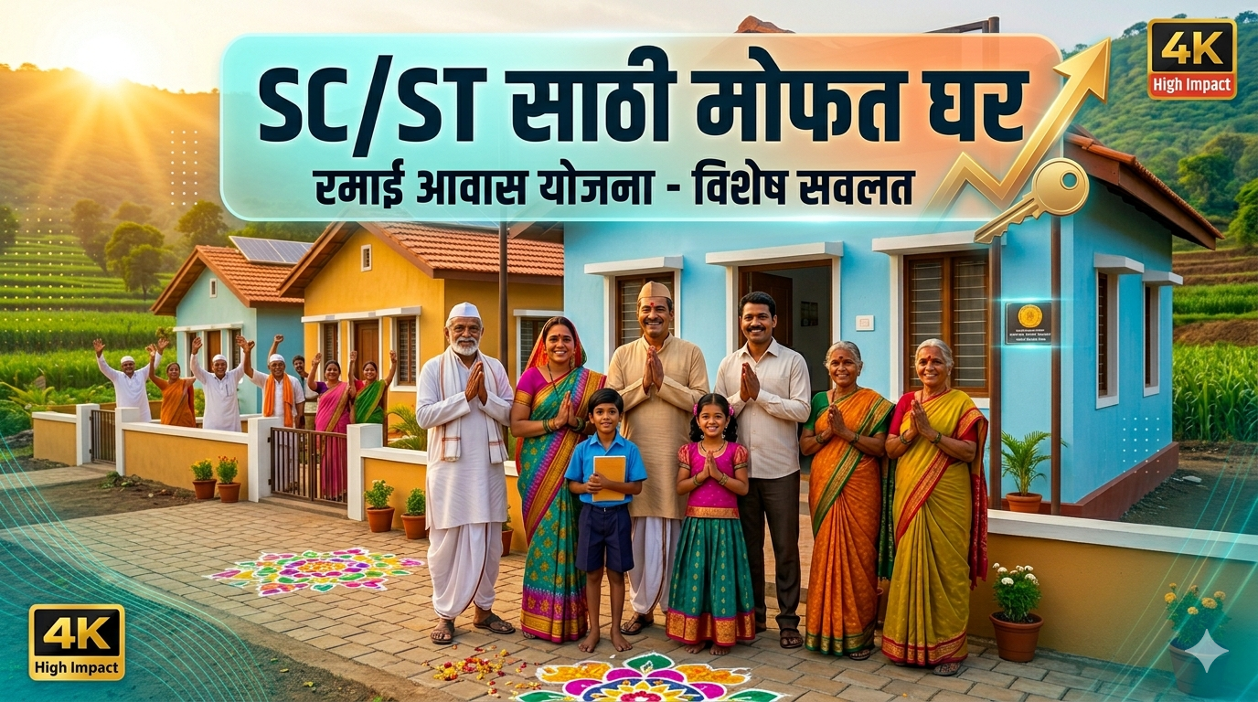 रमाई आवास योजना – SC/ST समाजासाठी सुरक्षित घरकुल योजना.
